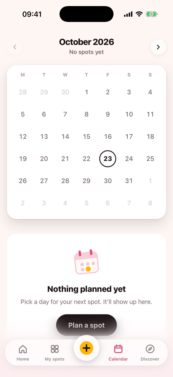 Calendar of outings